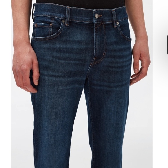 REVOLVE x 7 for all Mankind Men’s Denim jeans Standard Medium/Dark wash 34 - Picture 3 of 16